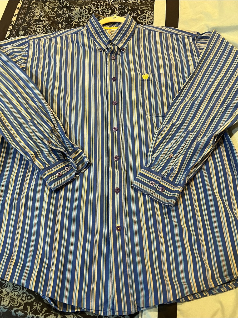 Cinch Blue & White Striped Button-Up Shirt